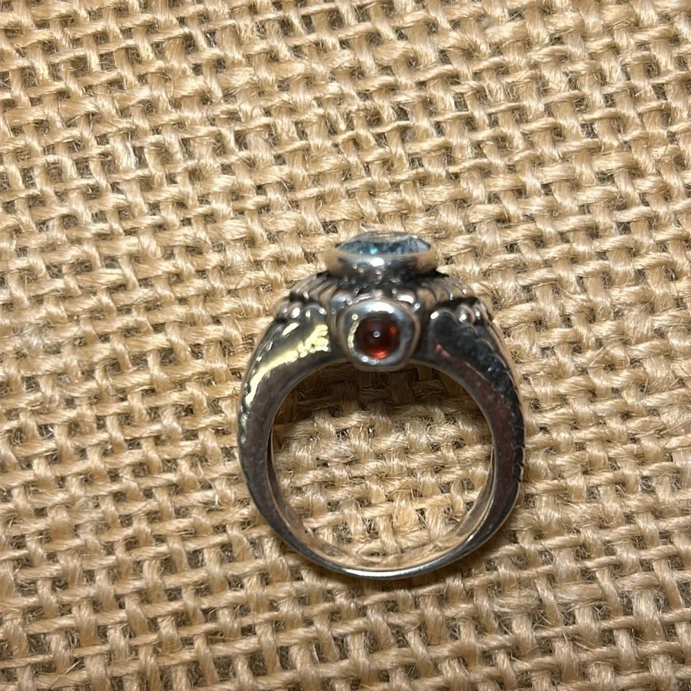 ⭐️⭐️Sterling Topaz/Ruby Ring⭐️⭐️